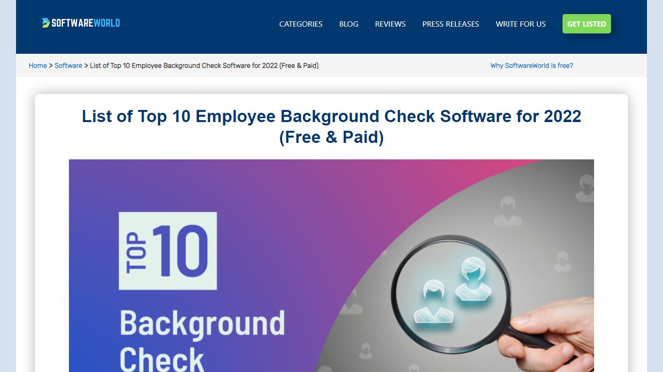 List of Top 10 Employee Background Check Software for 2022 (Free & Paid)